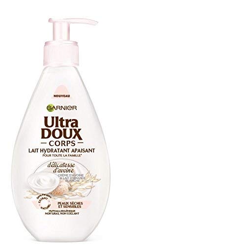 Garnier Ultra Doux calmante leche crema hidratante para el cuerpo de avena y almendra blanca 250ml de leche