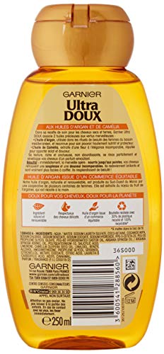 Garnier - Ultra Soft maravilloso aceite de argán y de la camelia - Champú Cabello Seco - 250 ml