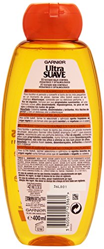 Garnier Ultra Suave Niños - Champú 2 en 1 - Extractos de albaricoque y flor de algodón - 400 ml