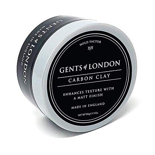 Gents of London Carbon Clay Cera profesional de fijación media a base de carbón 85g