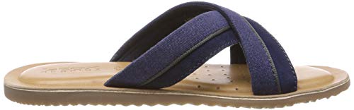 Geox U Artie F, Sandalias con Punta Abierta para Hombre, Dk Royal C4072, 39 EU