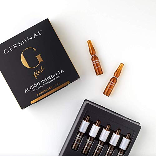 Germinal Acción Inmediata - Serum Facial Efecto Flash, Efecto Lifting Inmediato, con Proteinas de Maíz y Extractos de Gingseng- 5 Ampollas x 1,5ml