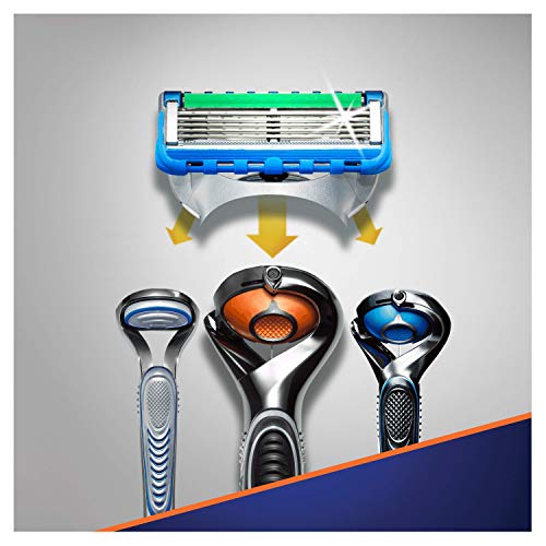 Gillette Fusion5 ProGlide Power Maquinilla De Afeitar, 4 Recambios, Tecnología FlexBall, Se Adapta A Los Contornos