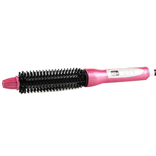 Gizayen Curling Iron Brush, Hair Curler Tool 2 in 1 Straightening Curling, Ionic Hair Curler Hot Brush, Professional Anti-Scald Instant Heat Up Curling Wands, Heated Styler Brush for Long Hair