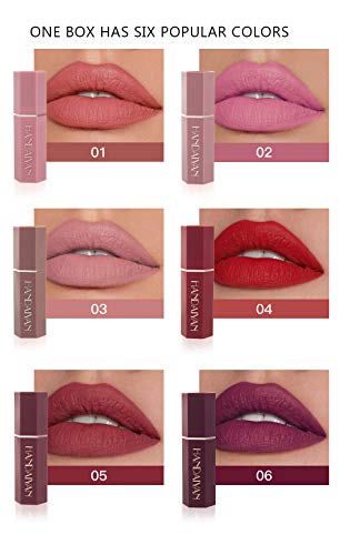 GL-Turelifes Lápiz labial mate Lápices labiales rojos aterciopelados Impermeable Suavizado de larga duración Taza antiadherente Lápices labiales de colores atractivos (# 01 melocotón)