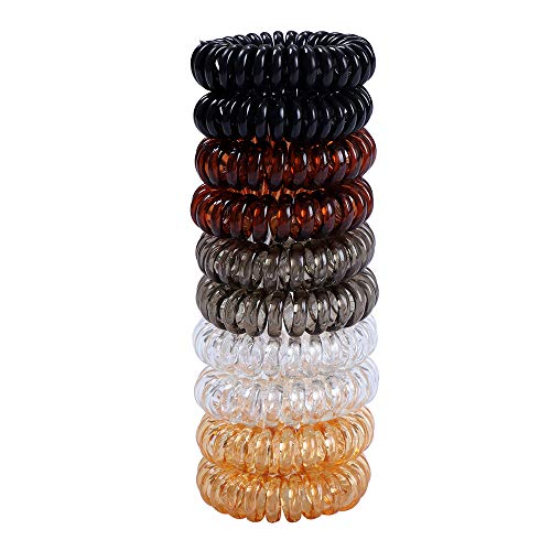 Gomas de Pelo Elásticas para Niñas de 30 Piezas Coleteros Elásticos de Colores Cola de Caballo Accesorios de Goma para Mujeres (Negro, Café, Naranja, Gris y Transparente)