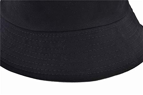 Gorro De Pescador para Mujer,Negro Unisex Summer Plegable Bucket Hat Me Trae Paraguas Hip Hop Beach Protección UV Top Redondo Protector Solar Gorra De Pescador Sombrero Casual