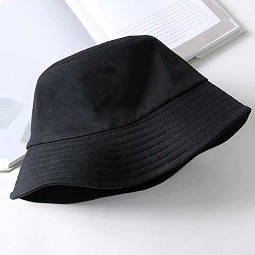 Gorro De Pescador para Mujer,Negro Unisex Summer Plegable Bucket Hat Me Trae Paraguas Hip Hop Beach Protección UV Top Redondo Protector Solar Gorra De Pescador Sombrero Casual