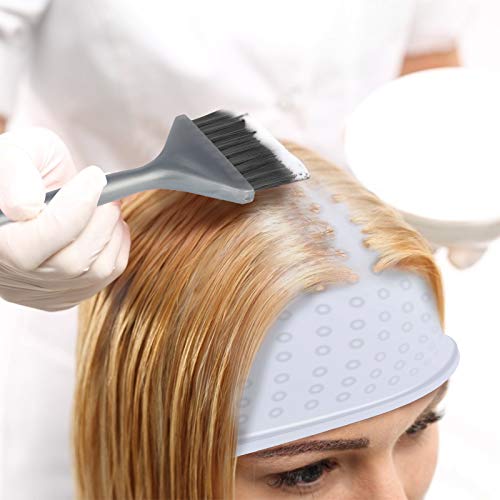 Gorro Mecha Silicona CHIFOOM - Tapones para Teñir el Cabello con Highlight Caps para Colorear, con 2 Cepillos de Pelo para Barbería, Modelado de Permanente para ordenar