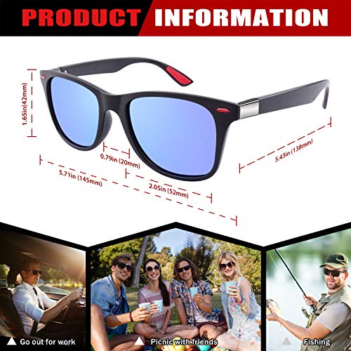 GQUEEN Gafas de Sol polarizadas hombre Mujere TR90 para Conducir Deportes Ciclismo 100% Protección UV400 Gafas para Conducción MO90