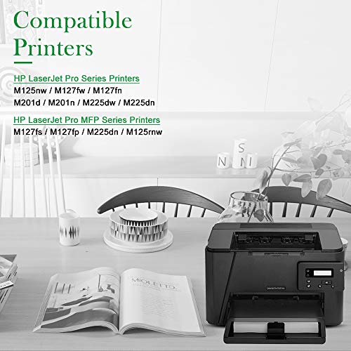 GREENSKY Reemplazo de cartuchos de tóner compatibles para HP CF283A 83A para HP LaserJet Pro MFP M201n MFP M125a MFP M125nw MFP M125rnw MFP M127fs MFP M127fw MFP M127fn MFP M225dn M225dw (2 Negro)