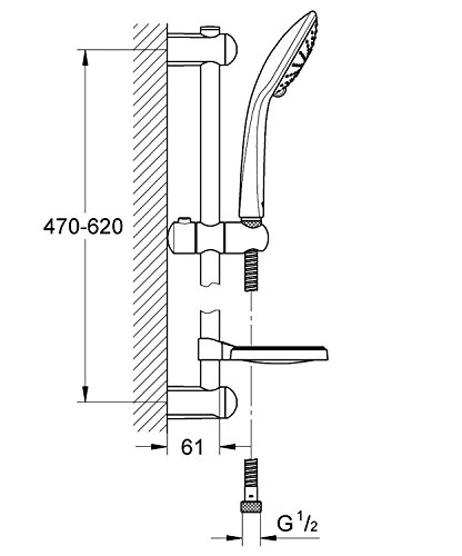 Grohe Euphoria 110 Duo - Conjunto de ducha (600 mm) con dos tipos de chorro (Ref. 27230001)