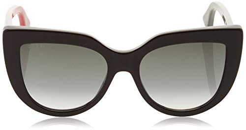 Gucci GG0164S 003 Gafas de sol, Negro (3/Green), 53 para Mujer