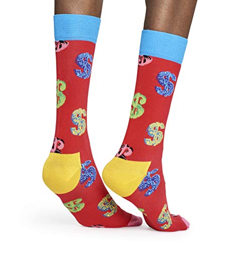 Happy Socks x Andy Warhol calcetines para mujeres - Rojo Dollar (36-40)