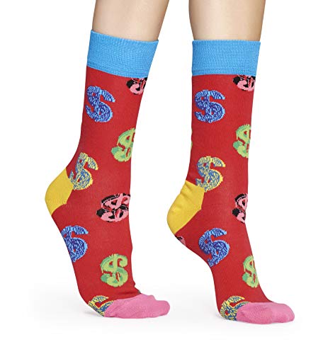 Happy Socks x Andy Warhol calcetines para mujeres - Rojo Dollar (36-40)