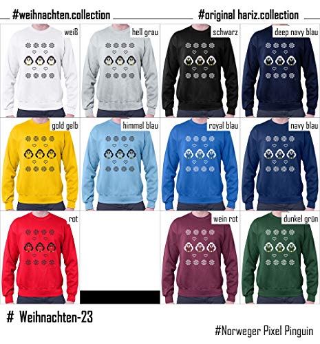 Hariz Jersey Norueger Pixel Pingüin Navidad Navidad familia abeto Plus tarjetas de regalo azul real L