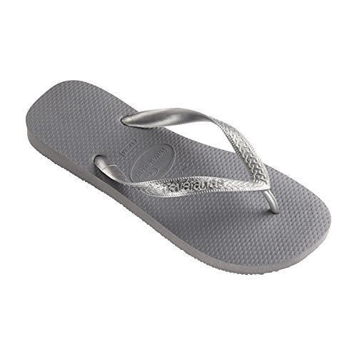 Havaianas Top Tiras, Chanclas para Mujer, Plateado (Steel Gris), 35/36 EU