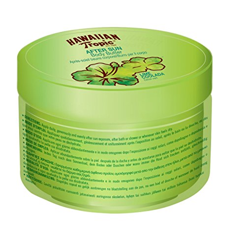 Hawaiian Tropic AfterSun Body Butter Lime Coolada - Crema Corporal After Sun con aroma Lima Colada, fórmula hipoalergénica de hidratación intensa, formato 200 ml