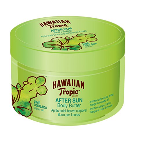 Hawaiian Tropic AfterSun Body Butter Lime Coolada - Crema Corporal After Sun con aroma Lima Colada, fórmula hipoalergénica de hidratación intensa, formato 200 ml