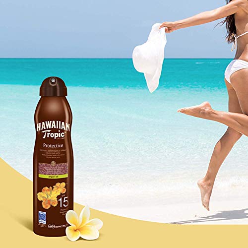 Hawaiian Tropic - Bruma Aceite Protector Solar SPF 15 - Aceite Para la Aceleración del Bronceado, 220ml, 3 uds