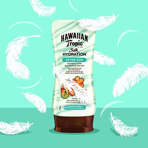 Hawaiian Tropic - Silk After Sun Hydration - Loción After Sun Hidratante Ultra Ligera, Coco y Papaya, Pack de 3, 180ml