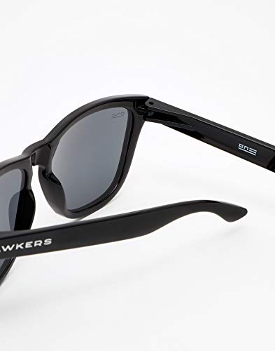 HAWKERS Gafas de Sol ONE Diamond Black, para Hombre y Mujer, con Montura Negra Brillante y Lente Oscura, Protección UV400