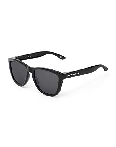 HAWKERS Gafas de Sol ONE Diamond Black, para Hombre y Mujer, con Montura Negra Brillante y Lente Oscura, Protección UV400