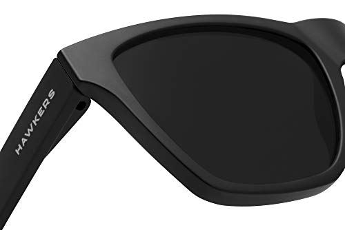 HAWKERS · Gafas de Sol ONE LS Carbon Black Dark, para Hombre y Mujer, con montura negra mate y lentes negras polarizadas, Protección UV400