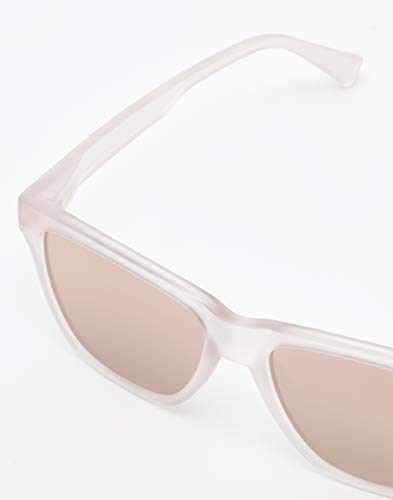 HAWKERS · Gafas de Sol ONE LS Rose Gold, para Hombre y Mujer, con montura rosa translúcido mate y lentes rosas con efecto espejo, Protección UV400