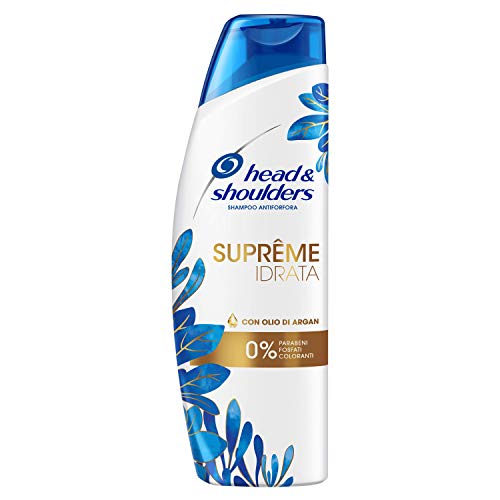 Head & Shoulders Champú anticaspa Suprême hidrata con aceite de argán con ingredientes hidratantes, 225 ml