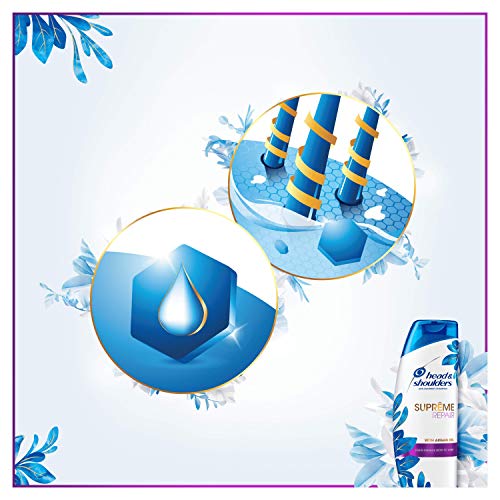 Head & Shoulders, Shampoing et Après Shampoing Antipelliculaire, Suprême Réparation, pour Cheveux Abimés, à l’Huile d’Argan, Format Shampoing 2x250 ml et Après Shampoing 1x220 ml