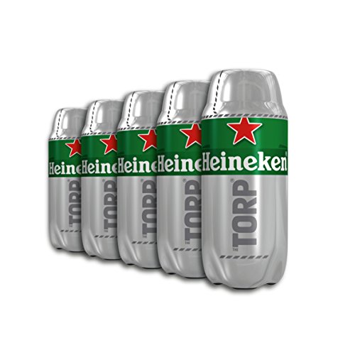 Heineken Cerveza - Caja de 5 Torps x 2L - Total: 10 L