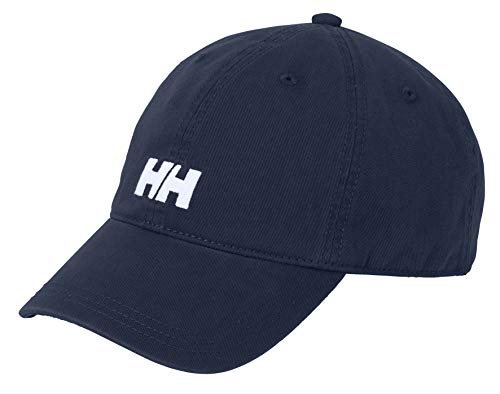 Helly Hansen Logo Cap Gorra Unisex 100% algodón para protegerse del Sol Durante Actividades al Aire Libre, Hombre, Azul (Marino), STD