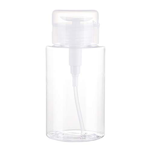 Hemoton 3Pcs 150Ml Botella Dispensadora de Bomba de Empuje Líquido con Tapa Superior Flip Top Maquillaje Plástico Removedor de Esmalte de Uñas Bomba Botella Contenedor