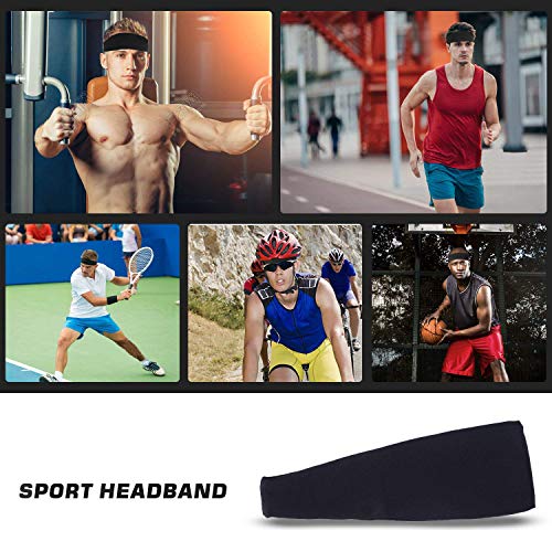 HHOOMY Bandas para la Cabeza para Hombres y Mujeres 3 Paquetes - Banda para el Sudor y Deportes Diadema Humedad Wicking Workout Bandas para Correr, Entrenamiento Cruzado, Yoga, etc.