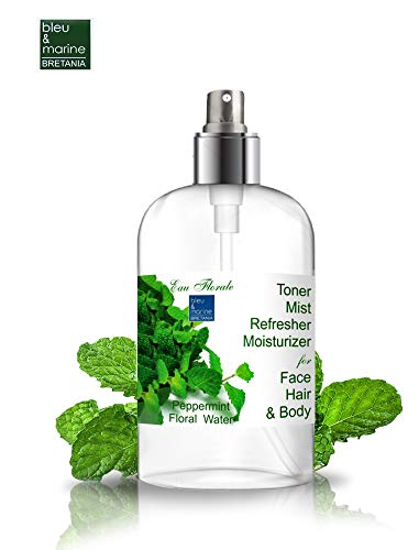 Hidrolato de Menta Piperita Ecológico Agua Floral Bio 100% Natural (500 ml spray) Loción Orgánica Piel Grasa Piel con Imperfecciones