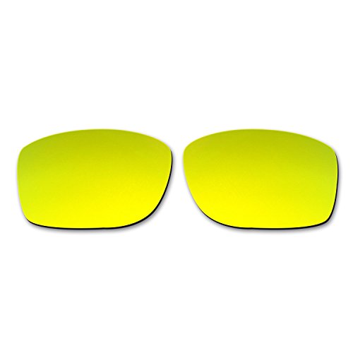 HKUCO Plus Mens Replacement Lenses For Oakley Jupiter Squared 24K Gold/Emerald Green Sunglasses