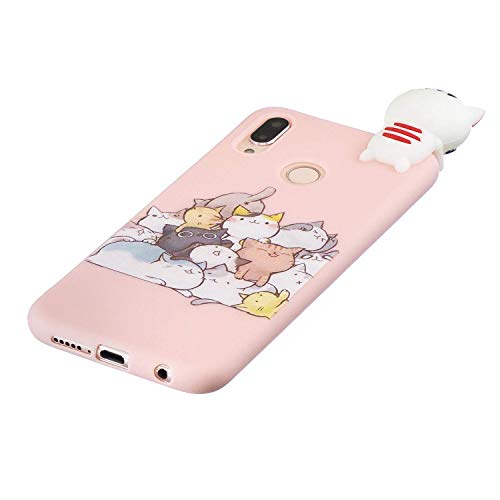 HongYong Funda Huawei P20 Lite Rosa Ultrafina y Ligero Flexible Soft Carcasa Gel TPU Suave Silicona Piel Case Anti Golpes Goma Bumper Protectora Back Cover para Huawei P20 Lite