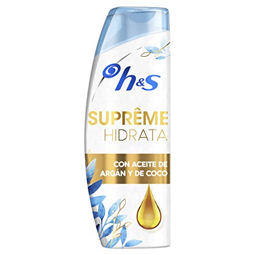 H&S Anticaspa Champú Suprême Hidratante Con Aceites De Argán Y Coco, 300 ml