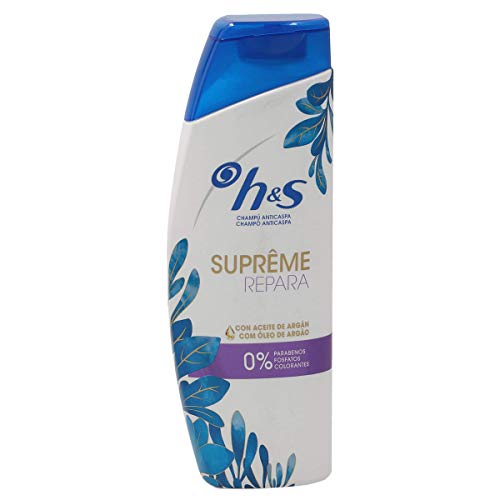 H&S Anticaspa Champú Suprême Reparación Aceites De Argán Y Aguacate, 300 ml