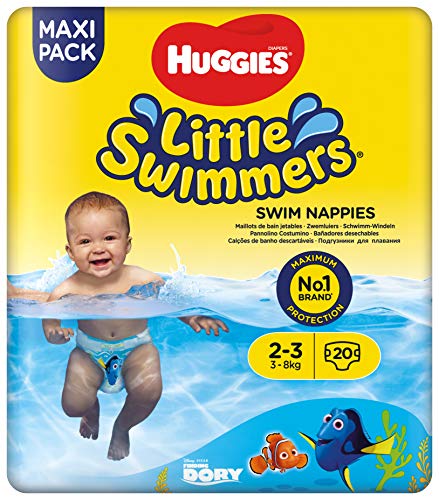 Huggies Little Swimmers Pañal Bañador Desechable Talla 2-3 (3-8 Kg) - 20 unidades