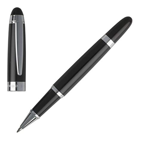 HUGO BOSS Pen Set "ICON" Negro | Juego de instrumentos de escritura incluyendo pluma estilográfica y bolígrafo Rollerball | Caja de regalo