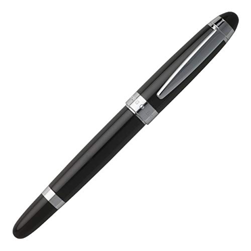 HUGO BOSS Pen Set "ICON" Negro | Juego de instrumentos de escritura incluyendo pluma estilográfica y bolígrafo Rollerball | Caja de regalo