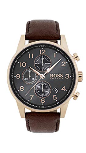 Hugo BOSS Reloj Cronógrafo para Hombre de Cuarzo con Correa en Cuero 1513496