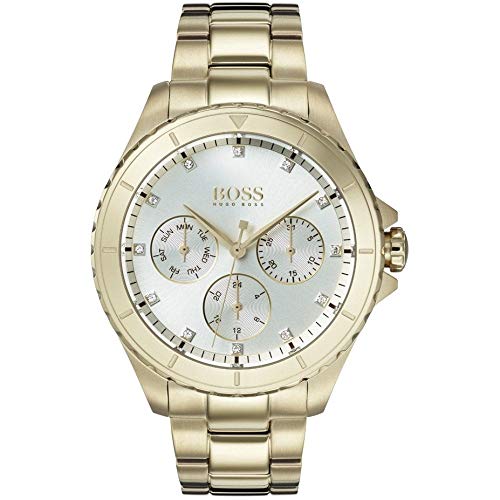 Hugo BOSS Reloj Multiesfera para Mujer de Cuarzo con Correa en Bañada en Oro 1502445