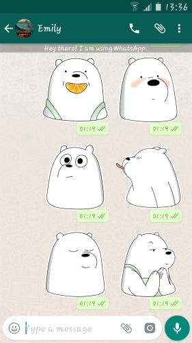 Ice Bear Stickers For Whatsapp - WASticker