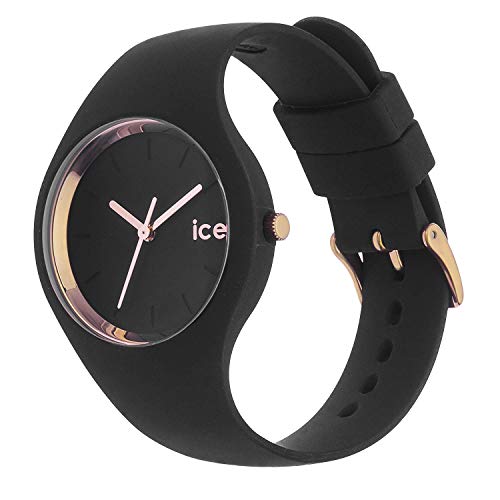 Ice-Watch - ICE glam Black Rose-Gold - Reloj nero para Mujer con Correa de silicona - 000980 (Medium)