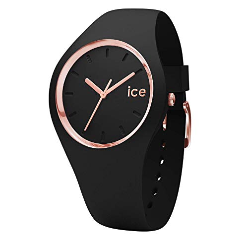 Ice-Watch - ICE glam Black Rose-Gold - Reloj nero para Mujer con Correa de silicona - 000980 (Medium)