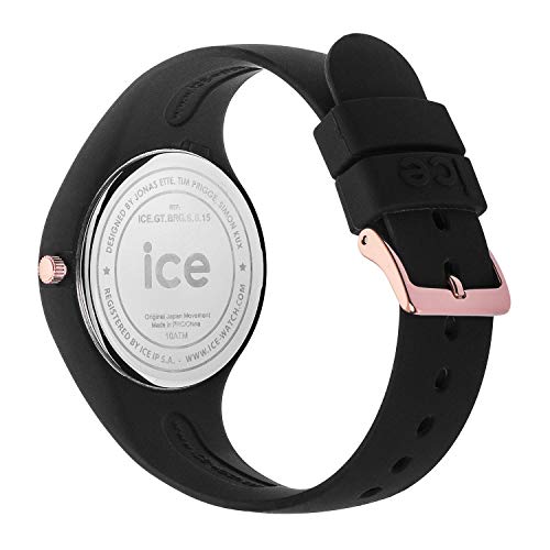 Ice-Watch - ICE glitter Black Rose-Gold - Reloj nero para Mujer con Correa de silicona - 001353 (Medium)