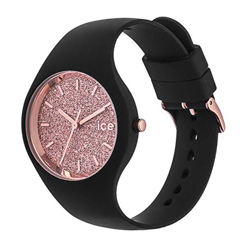 Ice-Watch - ICE glitter Black Rose-Gold - Reloj nero para Mujer con Correa de silicona - 001353 (Medium)